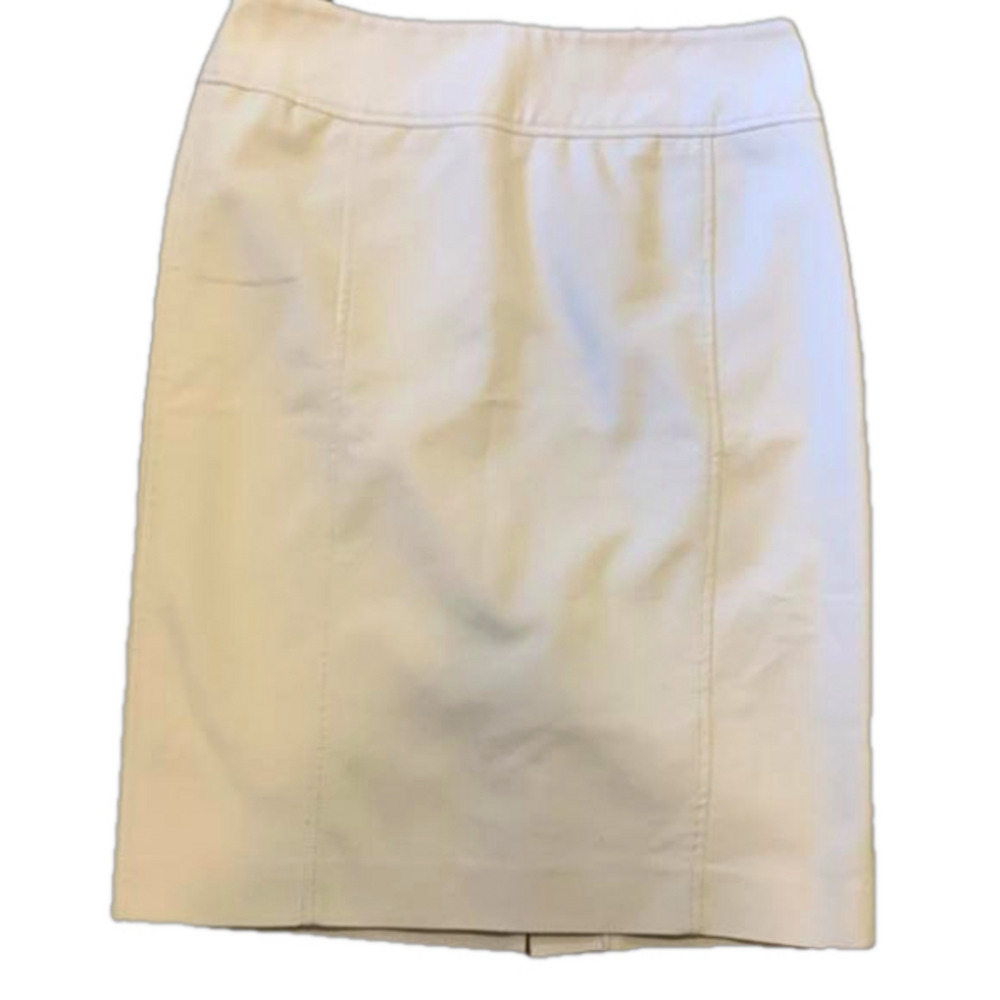 Roz & Ali Cream/ Beige Neutral Midi Pencil Skirt Size 6